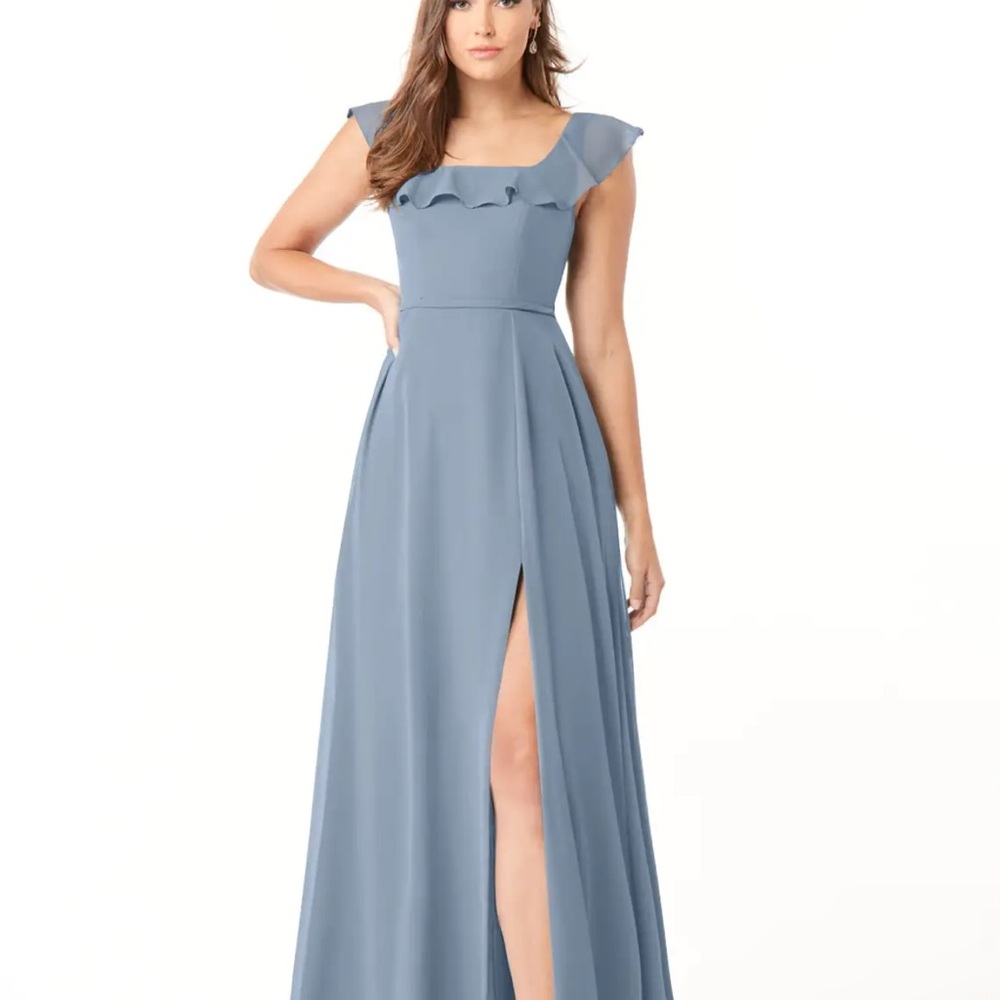 Dusty Blue Floor Length Gown